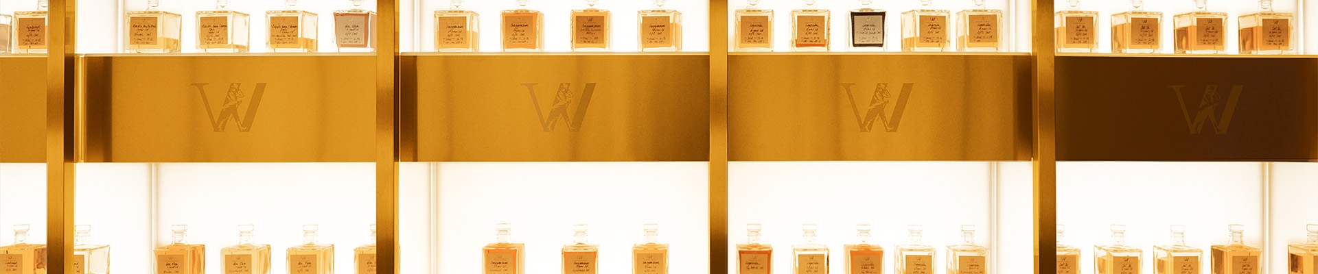 Johnnie Walker Vault with rows of whiskies