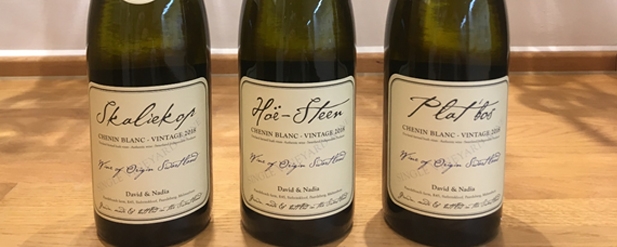 Three wine bottles