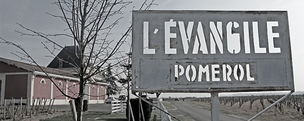 heavily filtered sign for l'evangile pomerol 