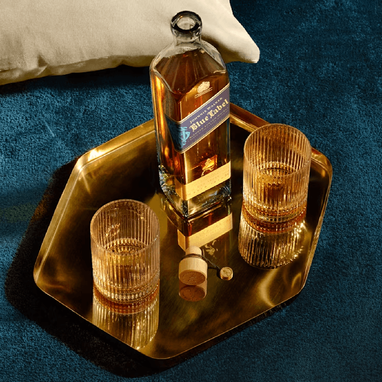 A bottle of Johnnie Walker Blue Label