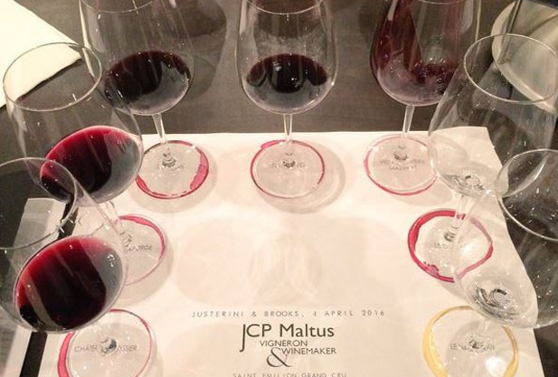 Glasses of red wine