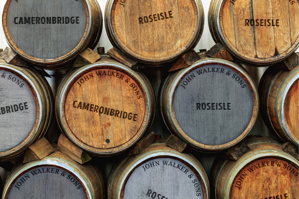 stacked barrels