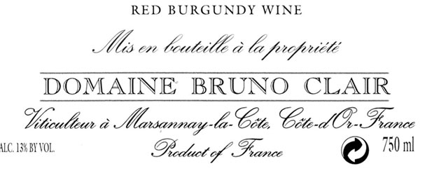 label for red wine