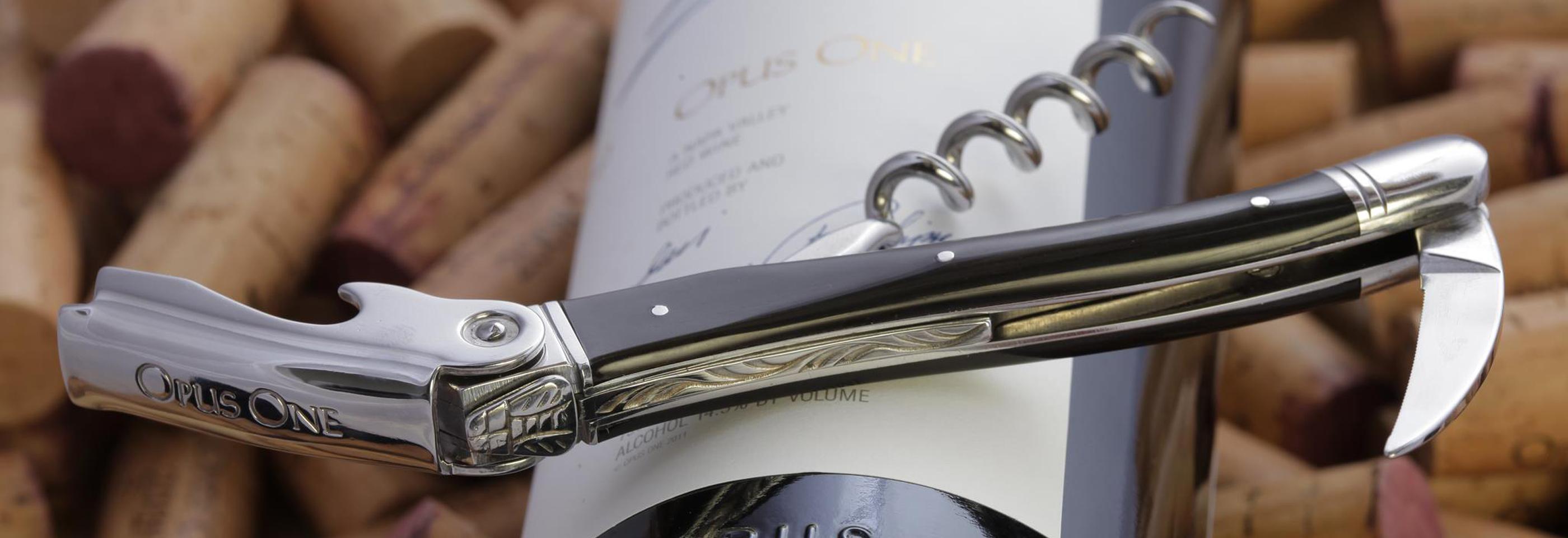 bottle of opus one on some corks