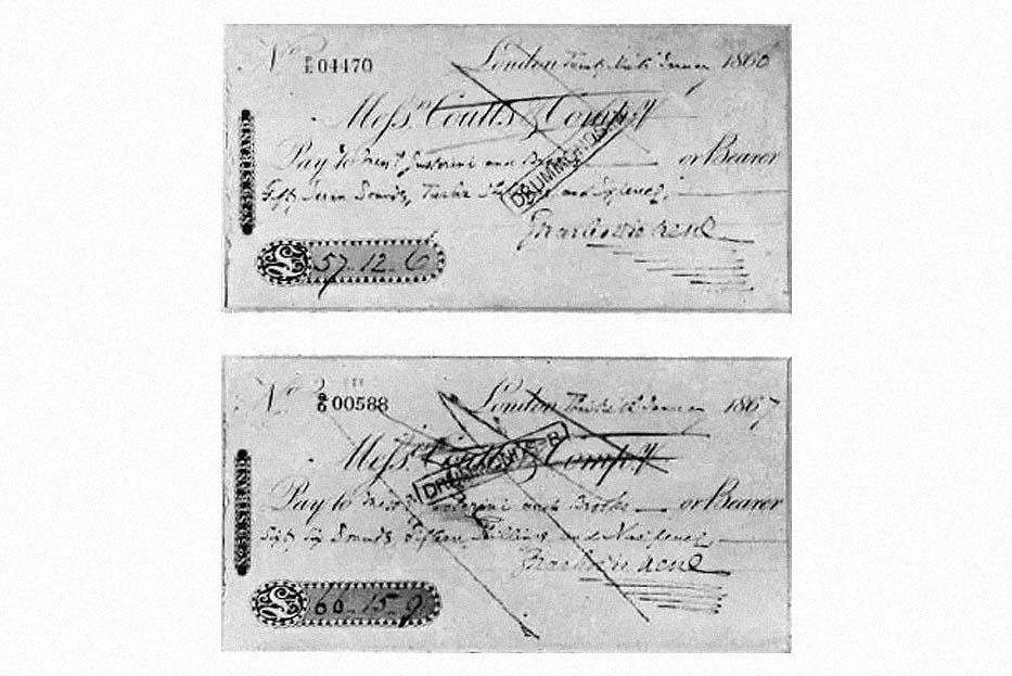 Charles Dickens cheque