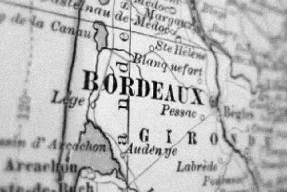 Bordeaux on a map