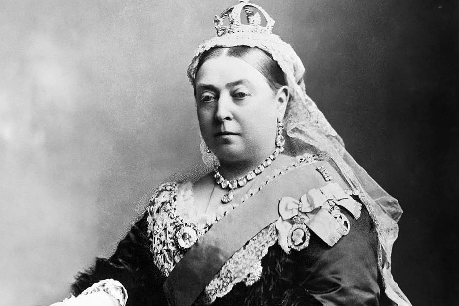 Black and white portrait of Queen Victoria