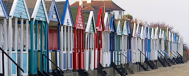 row of colourful houses